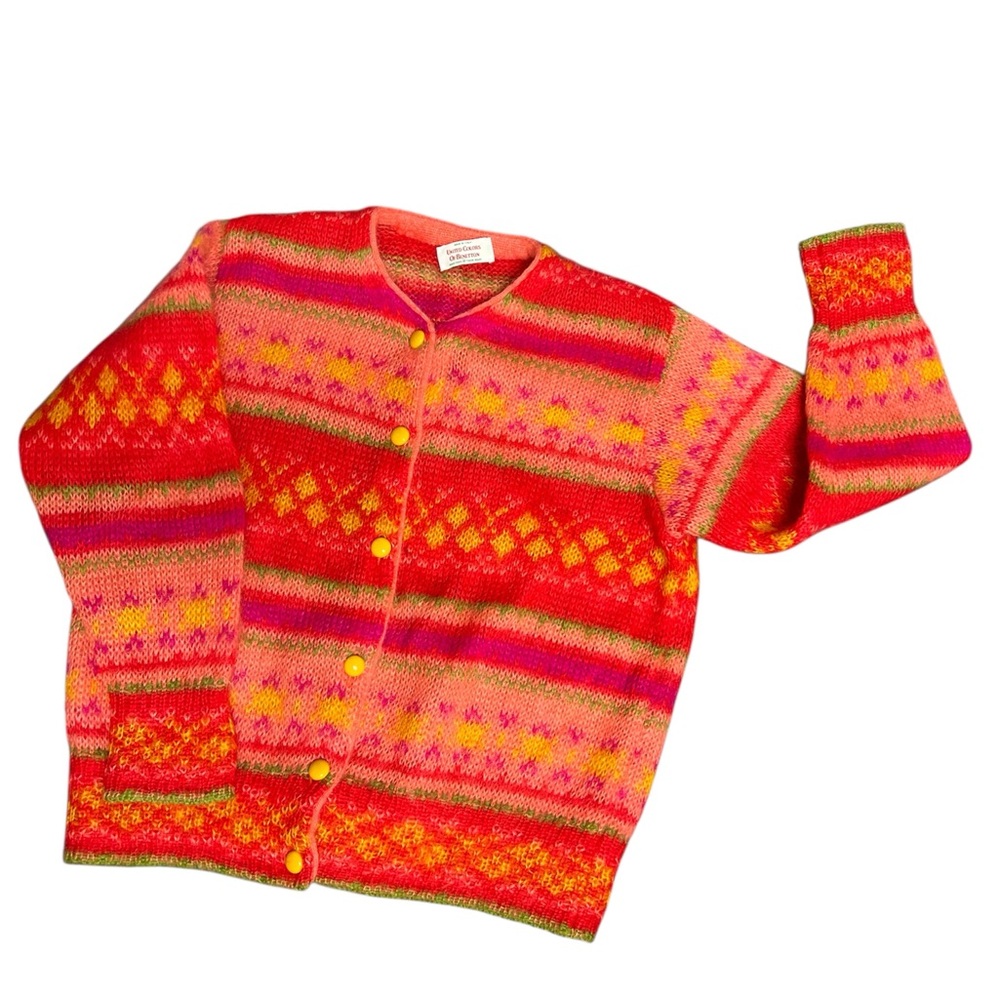 United Colors of Benetton Colorful Mohair cardigan vintage